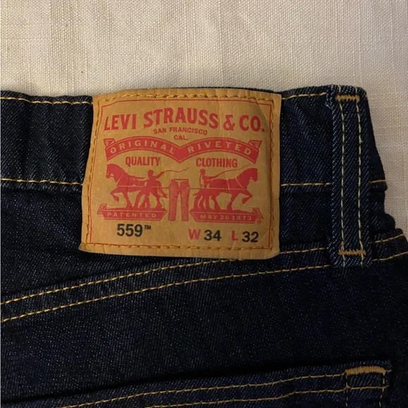 Levi's Men's 559 Relaxed Stretch Jeans 34x32 - Picture 3 of 4
